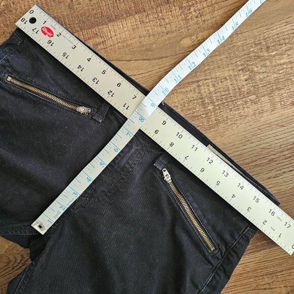 Rag & Bone Ridley Moto Jean Low Rise Skinny Slim Zipper Pockets 29 Wax Black - Picture 4 of 10